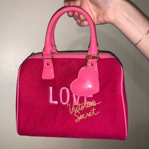 Yk2 style Hot pink velvet tote bag